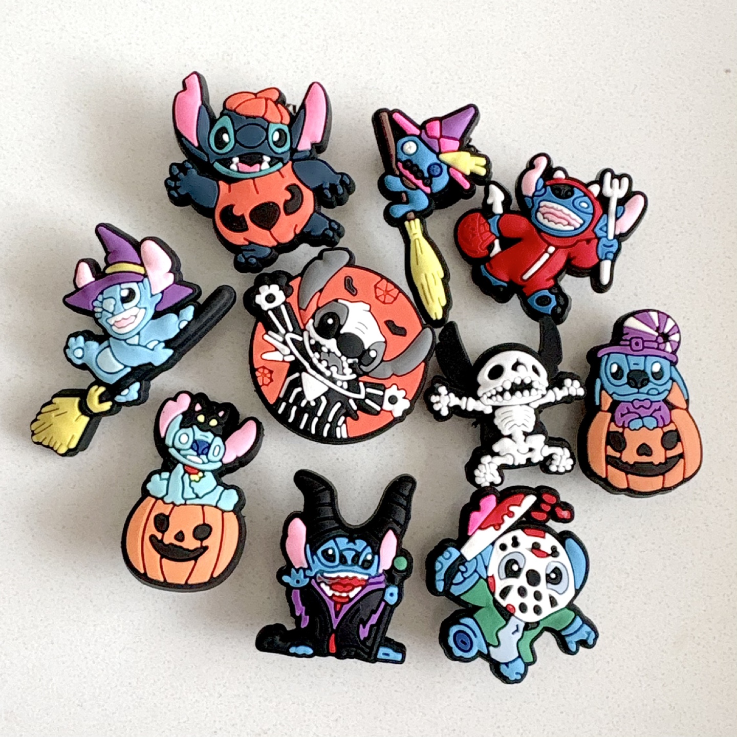 Halloween Stitch crocs jibbitz, new Disney clog charms shoe pins