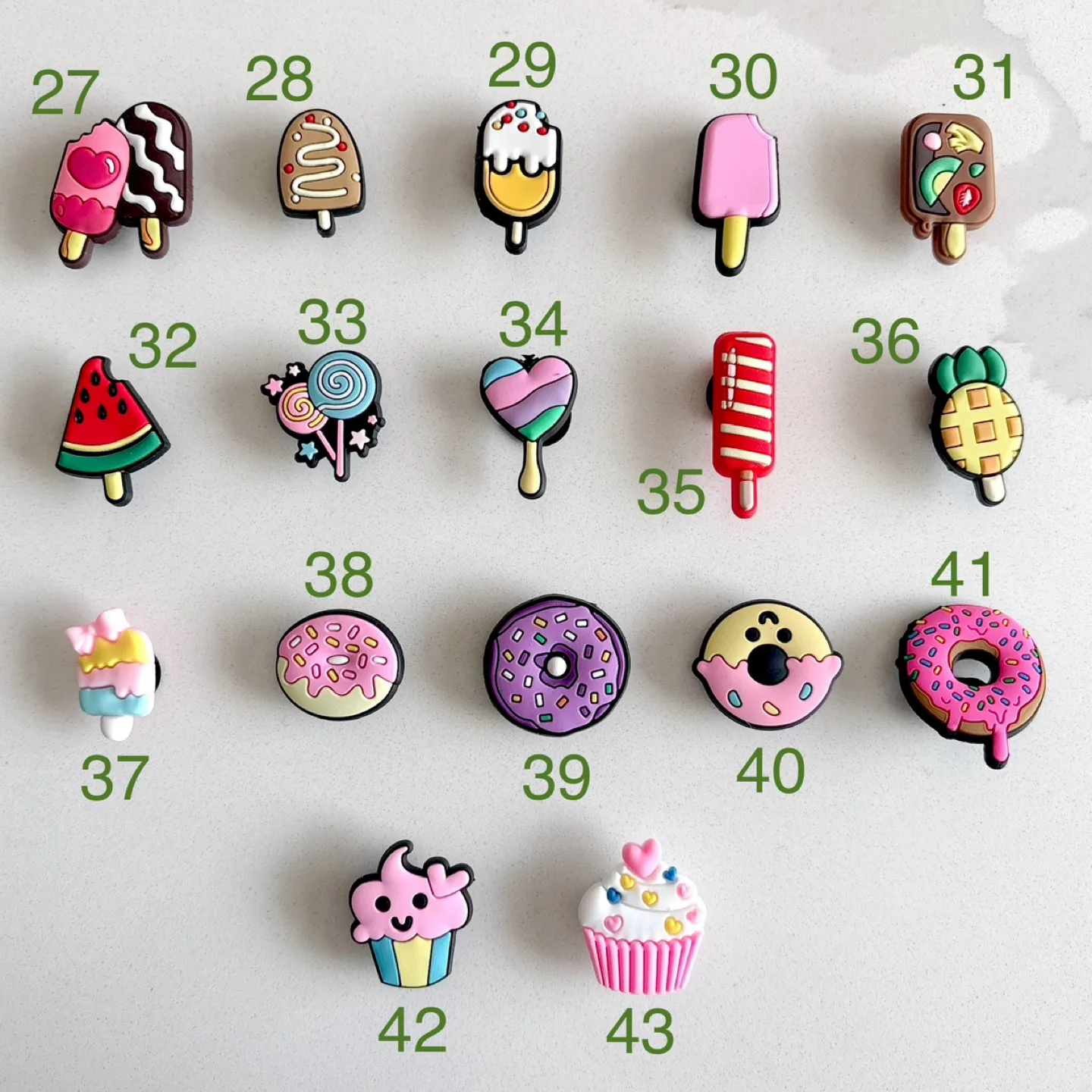 Sweets crocs jibbitz, new cute dessert clogs charms shoe pins image indicator(3)