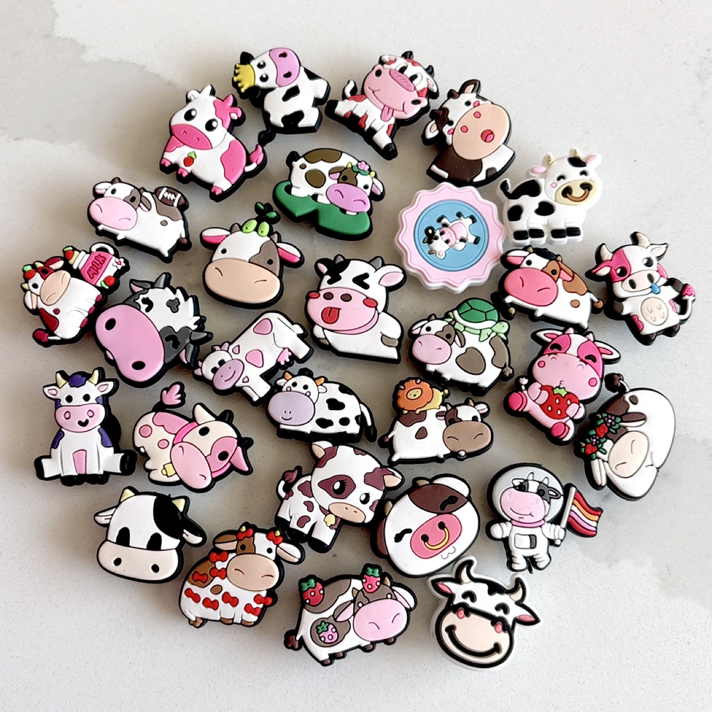 Cow crocs jibbitz, new cute animal shoe pins, clog charms