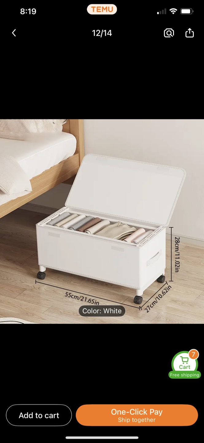 White Rolling Storage Organizer