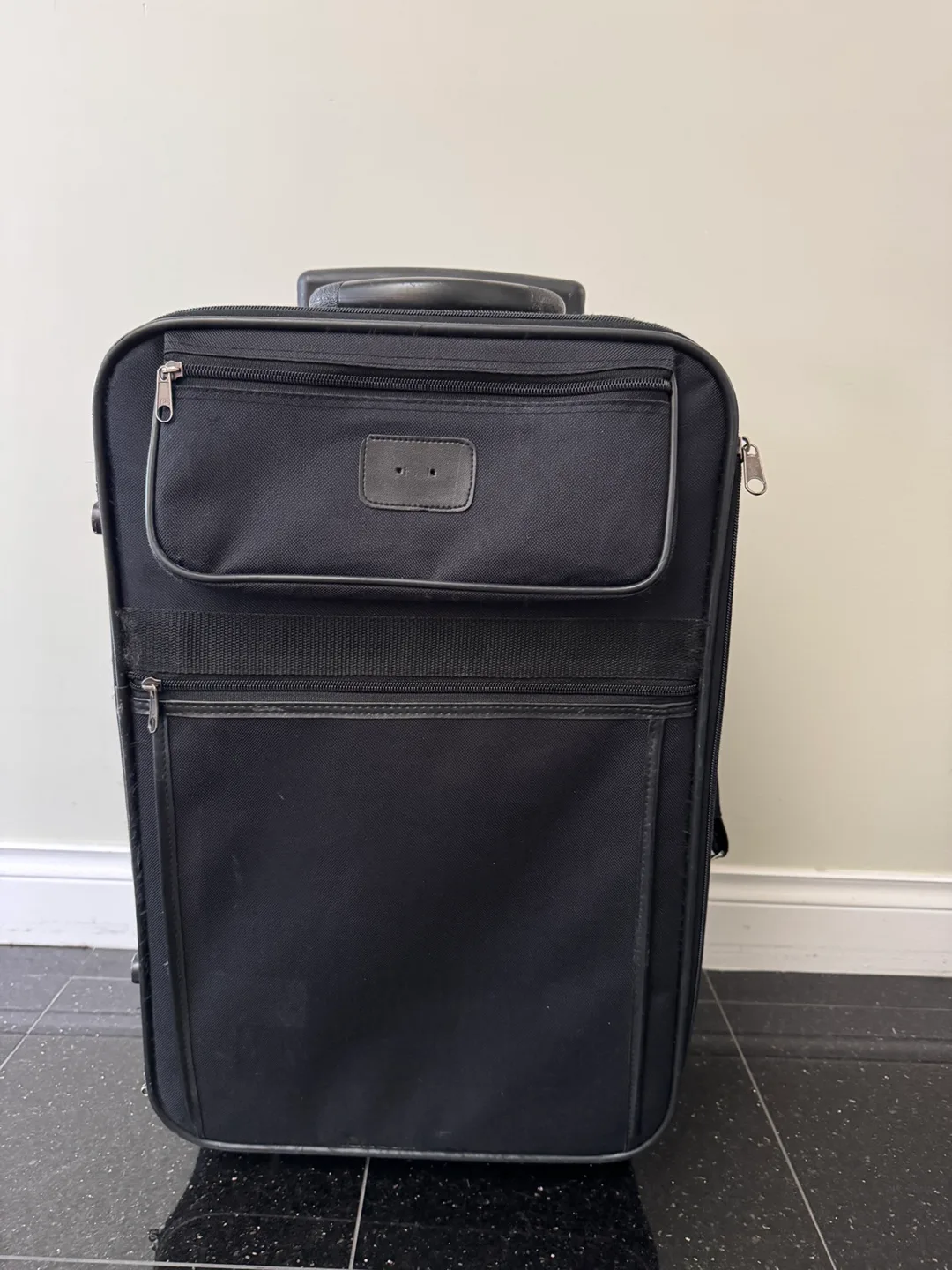 FREE Small Carry-on Black Fabric Suitcase - 14.2”x 22.5” thumbnail