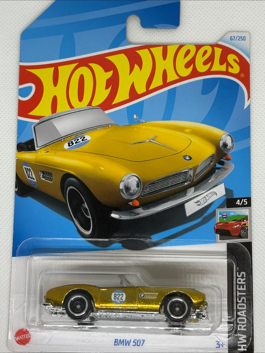 Hot Wheels BMW 507 Gold 2022 HW Roadsters thumbnail