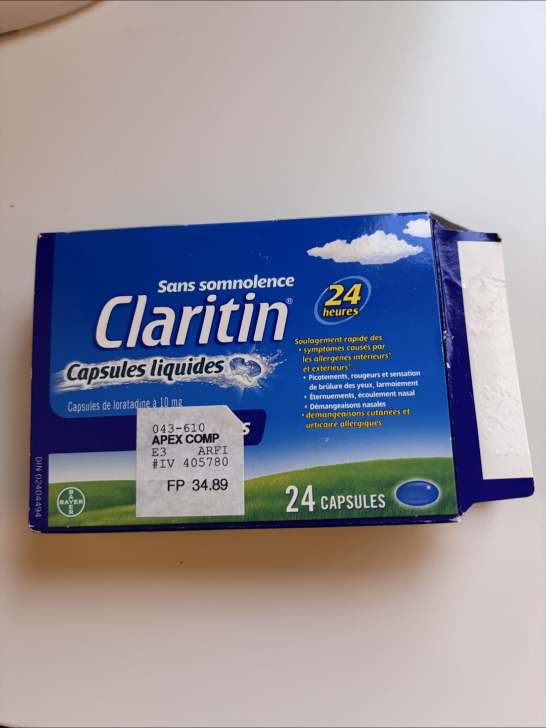 Claritin - allergy medicine