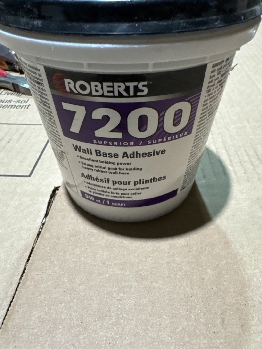 Roberts 7200 Superior Wall Base Adhesive - 1 Quart thumbnail