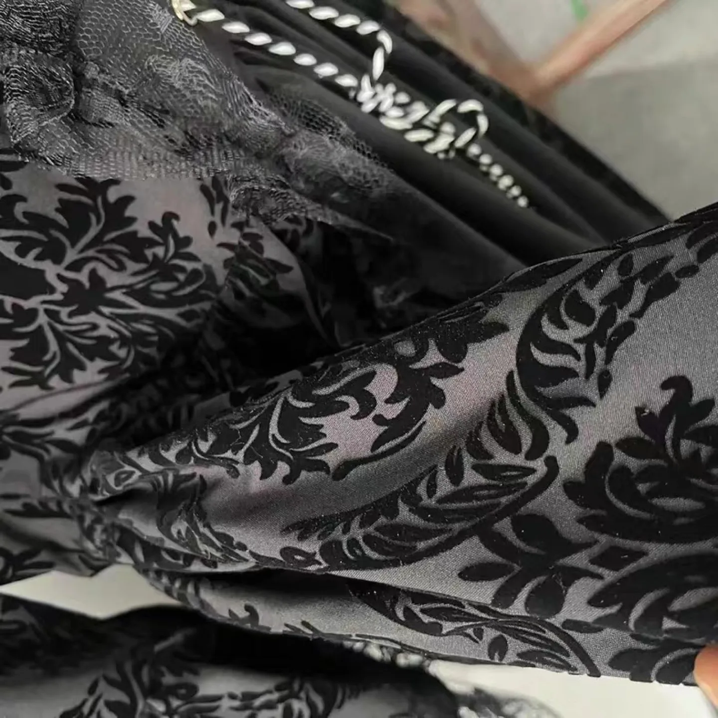 Elegant Victorian-Style Gown, Gold and Black image indicator(4)