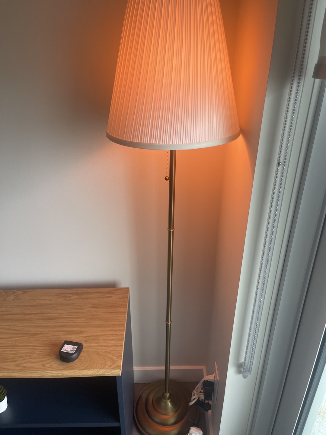 IKEA ÅRSTID Brass/White Floor Lamp