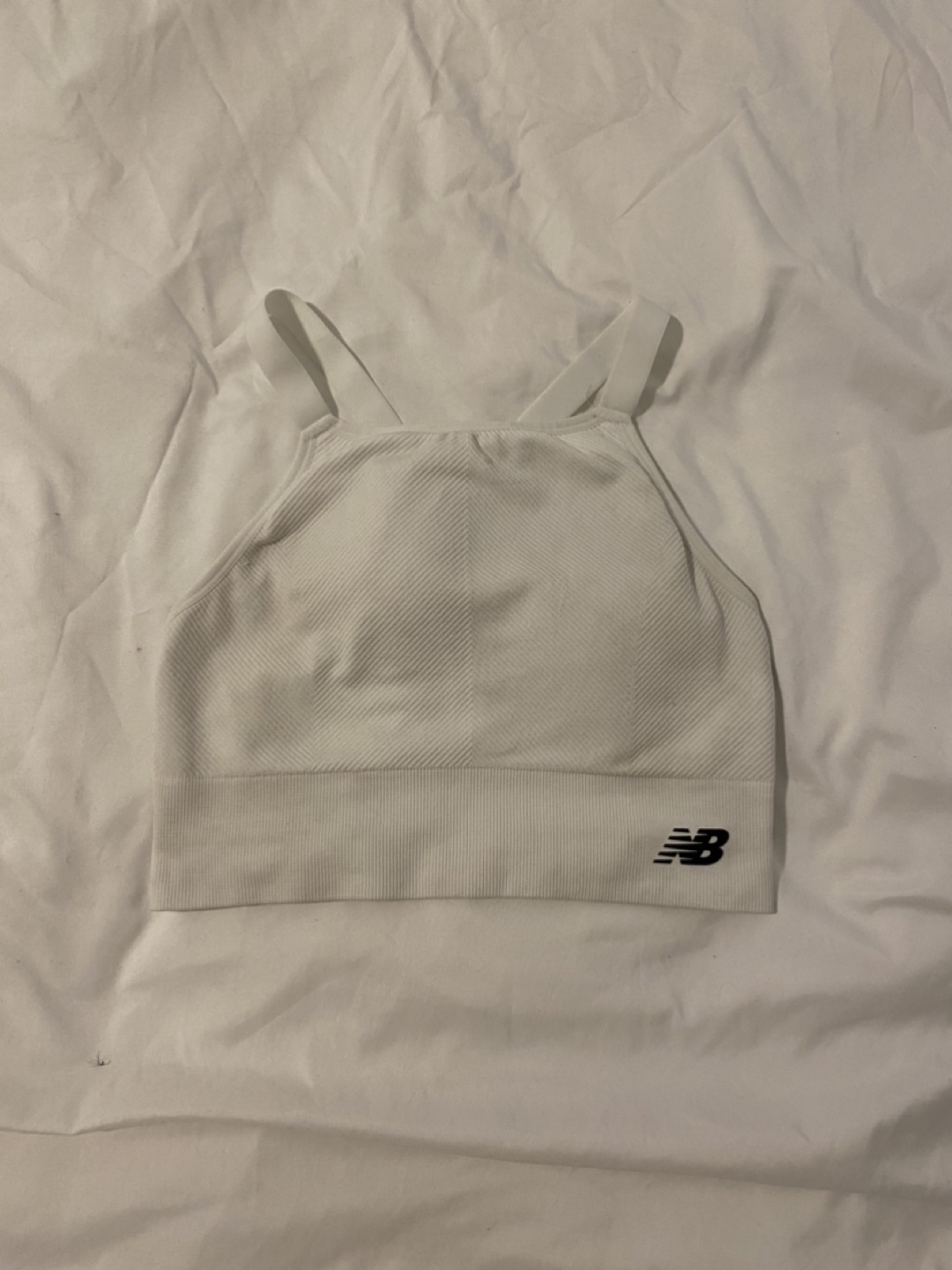 New Balance White Sports Bra - Size M/M