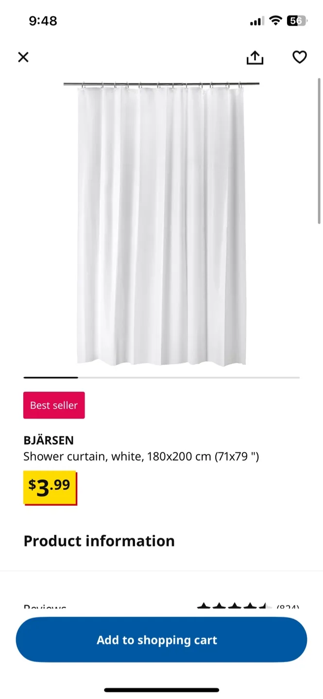 Shower Curtain & Rings thumbnail