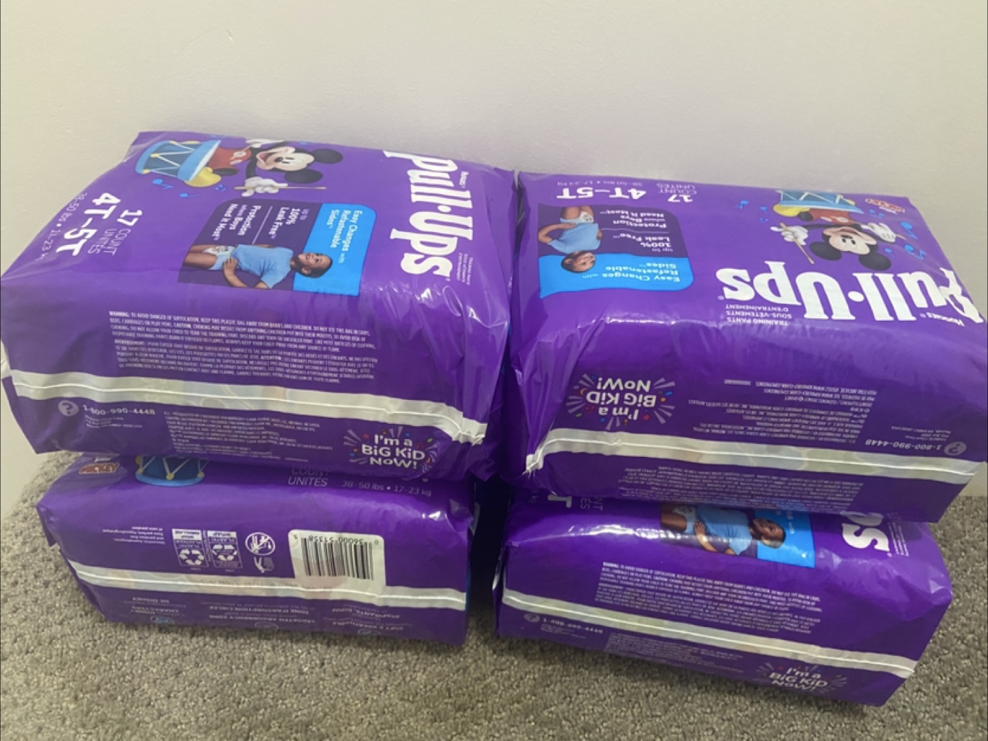 4 Packs Pull-Ups Diapers 4T-5T