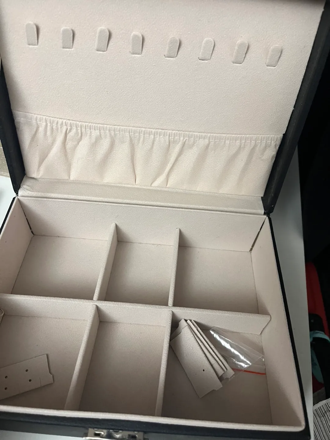 Black Leatherette Jewellery Box Organizer image indicator(2)