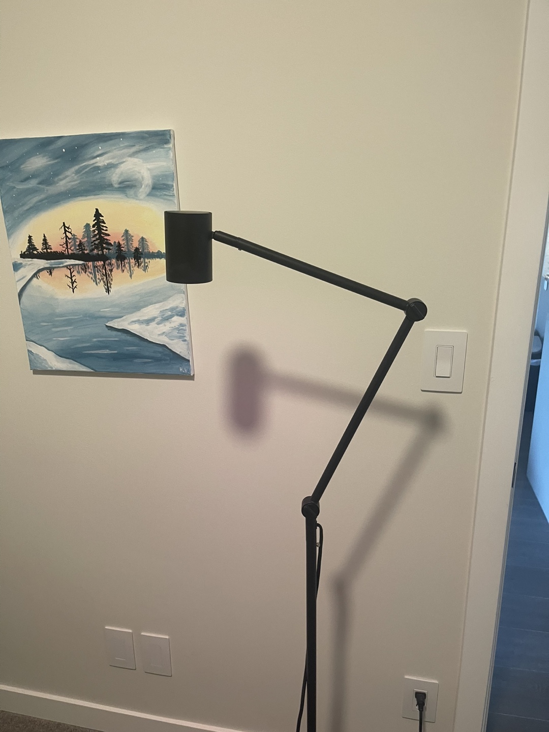 IKEA NYMÅNE Floor Lamp - Anthracite