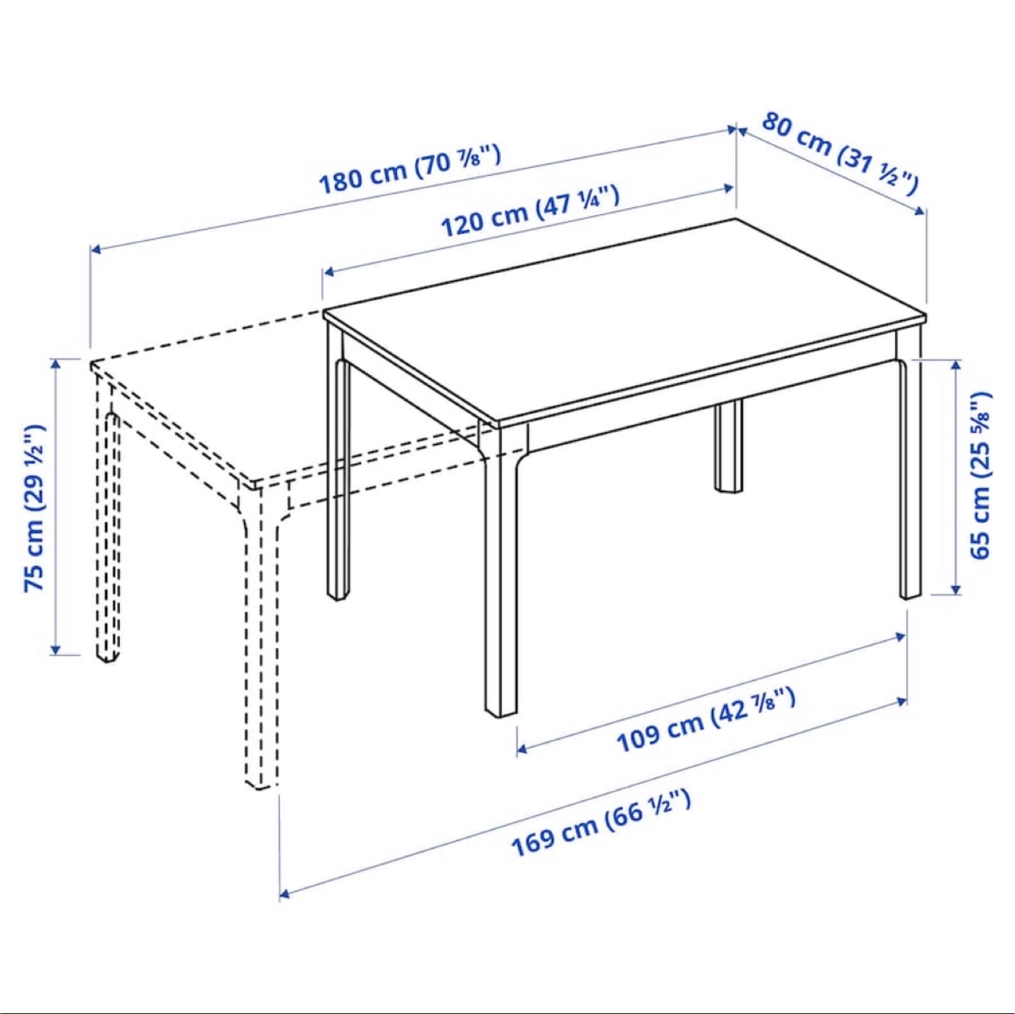 FOR SALE: IKEA EKEDALEN Extendable Dining Table – Like New - photo 5