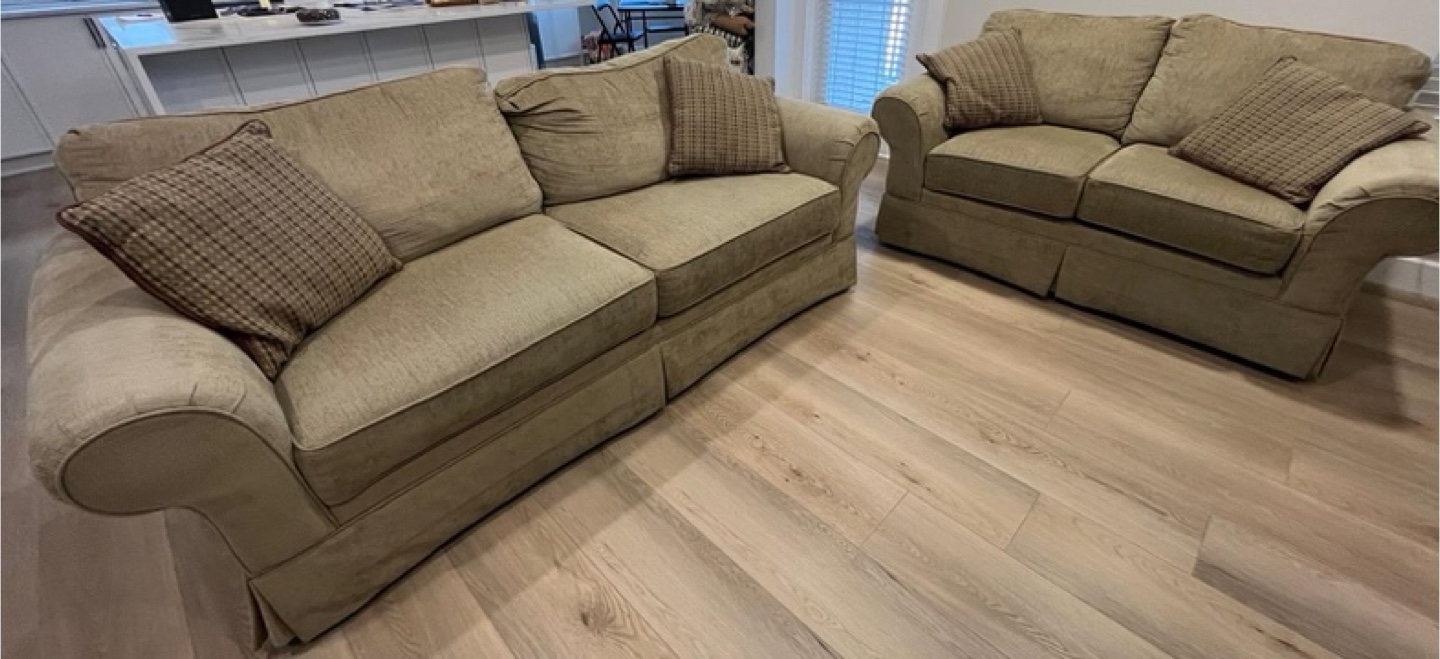 Beige Sofa and Loveseat Set - photo 2