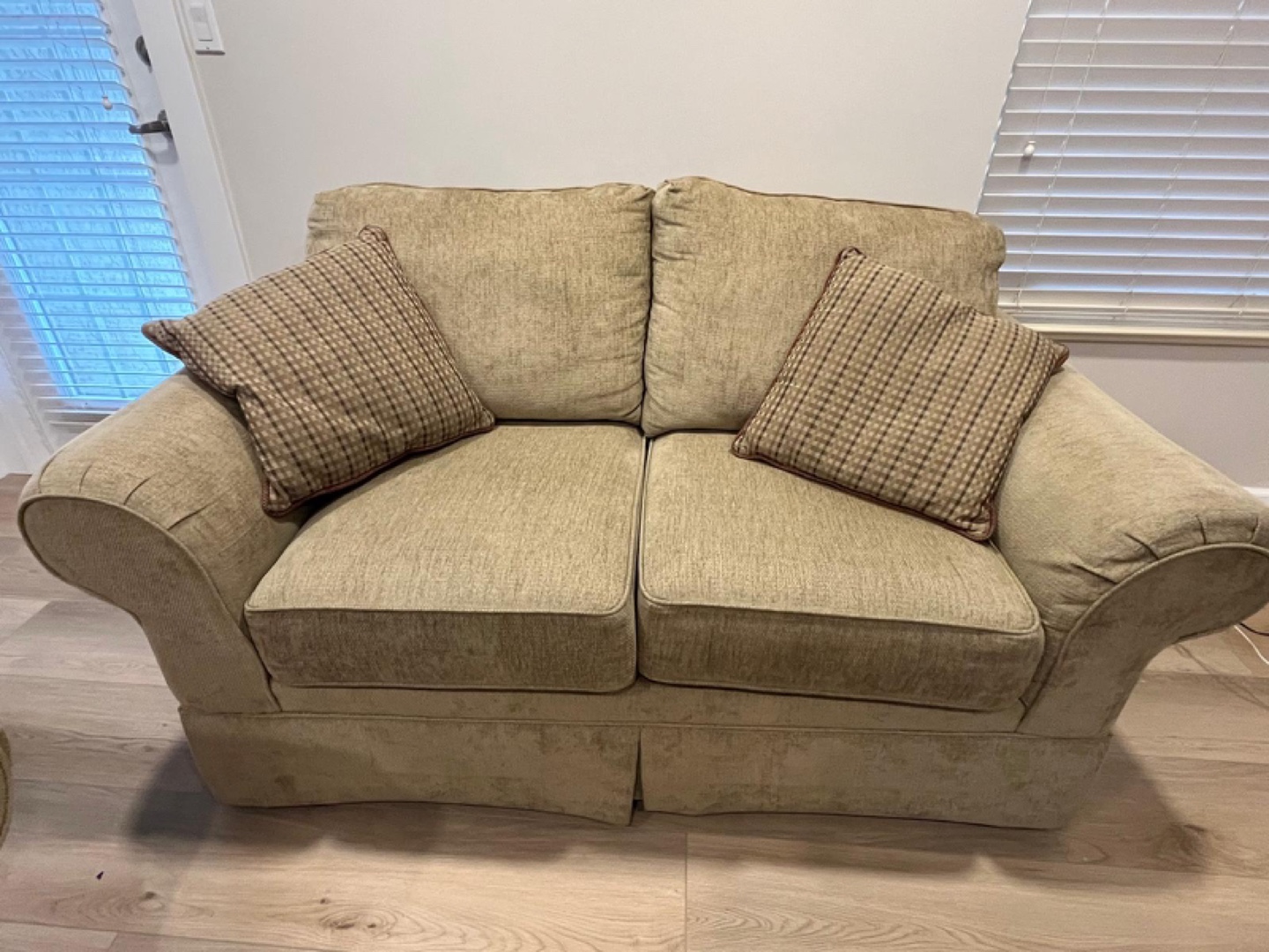 Beige Sofa and Loveseat Set