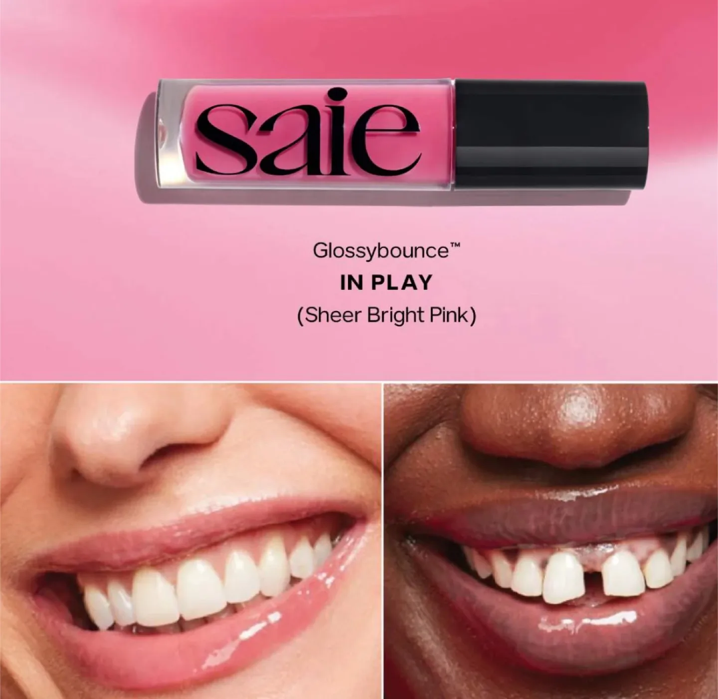 Saie High-Shine Lip Gloss - Pink image indicator(4)
