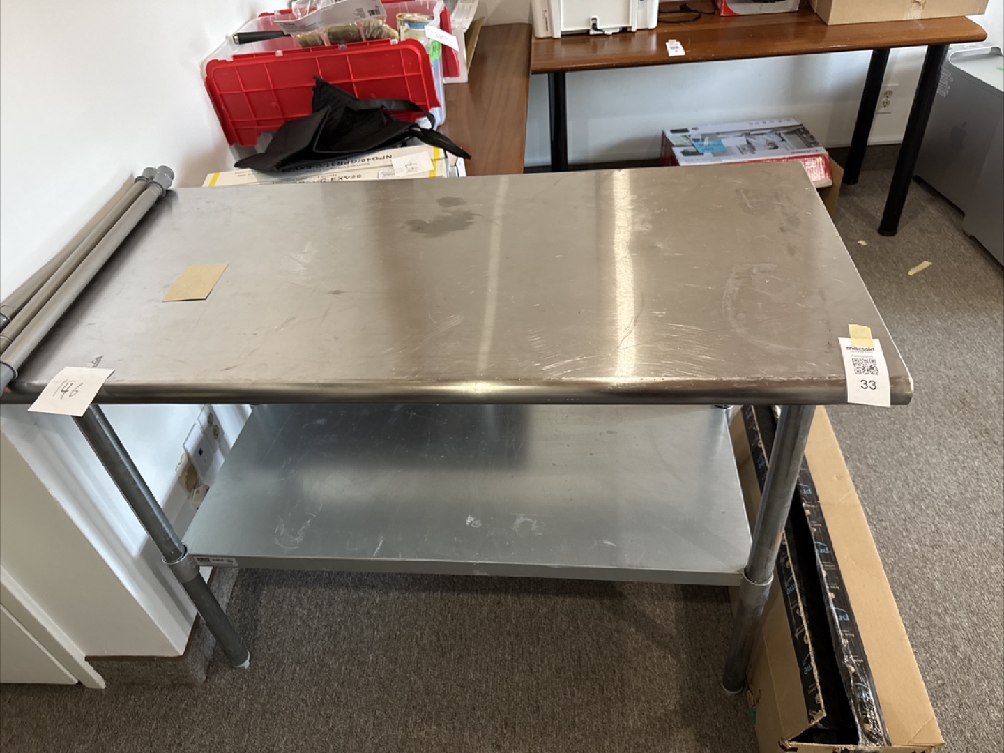 Stainless Steel Work Table with Lower Shelf
