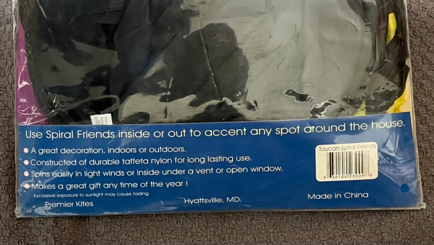 Premier Kites Spiral Friends Toucan Spinner Decoration image indicator(3)