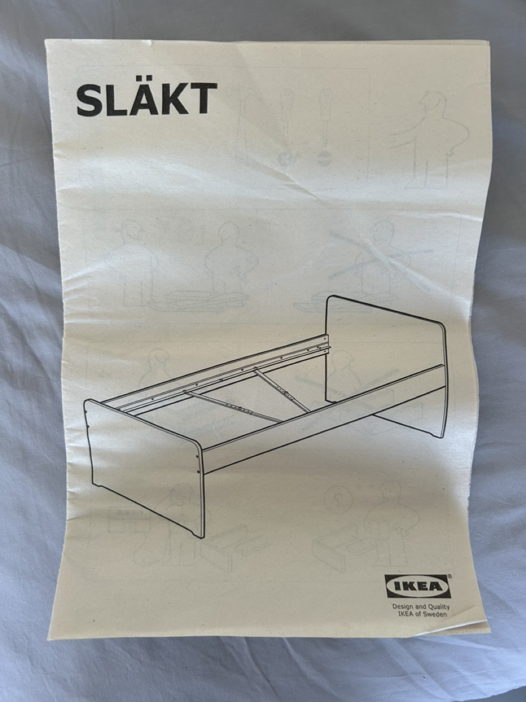 IKEA SLÄKT Twin Size Bed Frame - White - photo 3