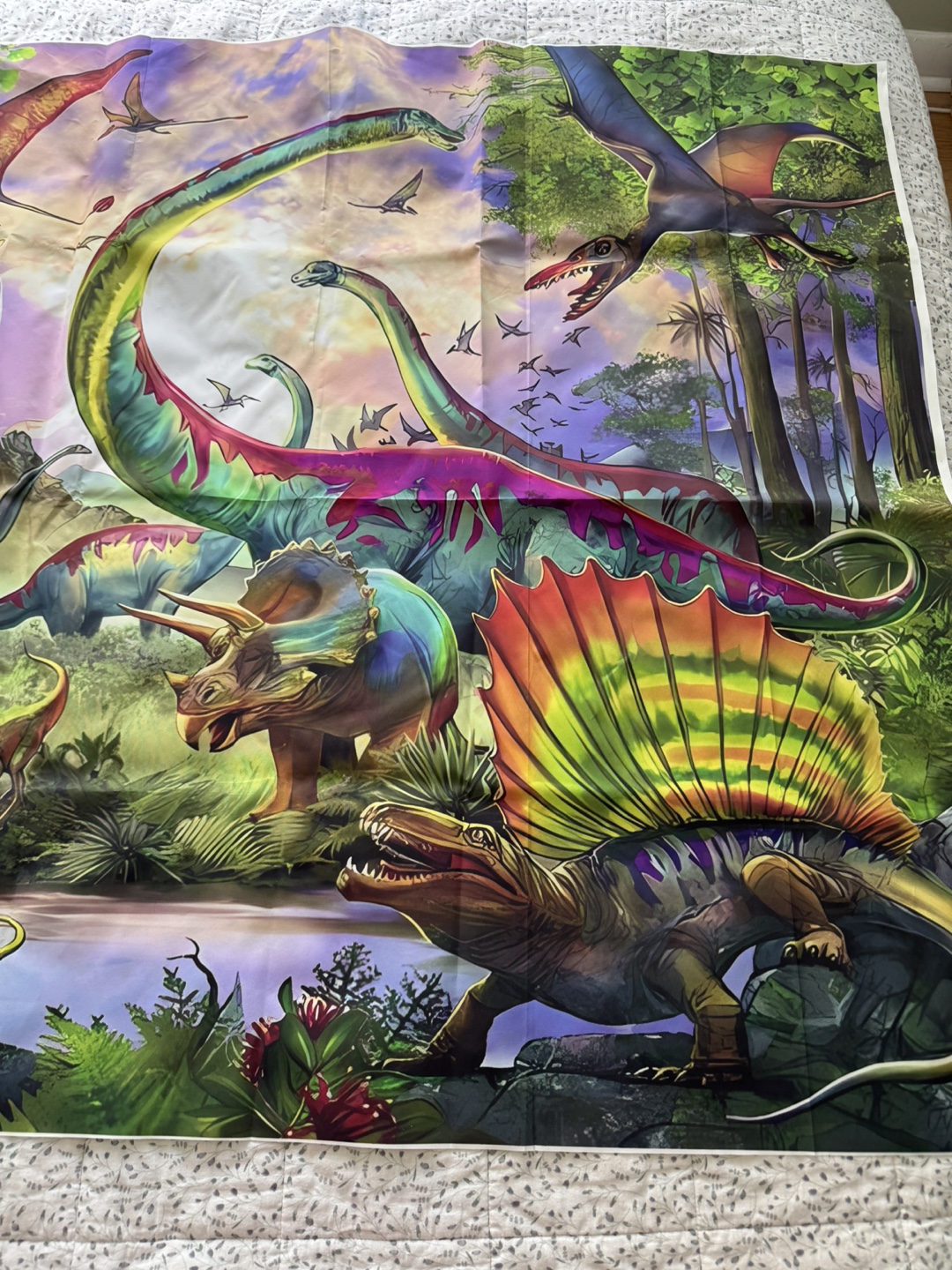 Dinosaur Tapestry Wall Hanging - Jurassic Park Theme - photo 3