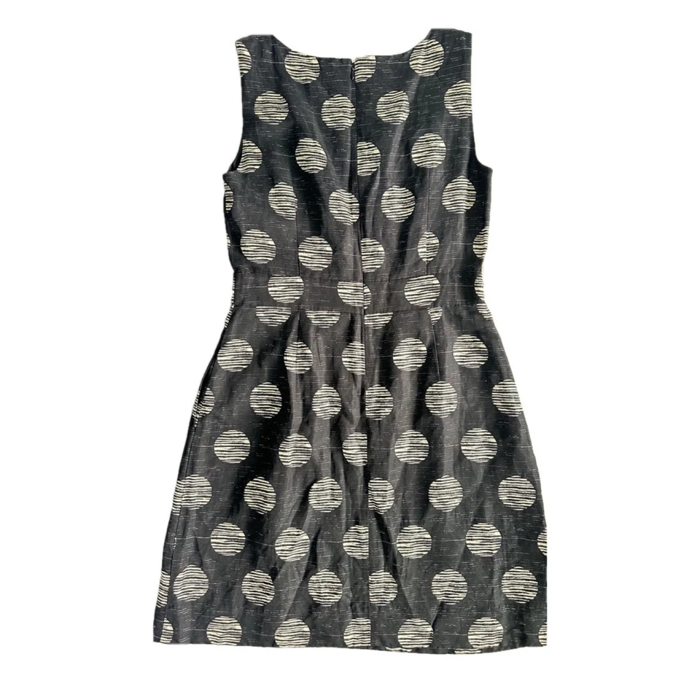 Banana Republic Black and Cream Polka Dot Sleeveless Dress 10 image indicator(4)