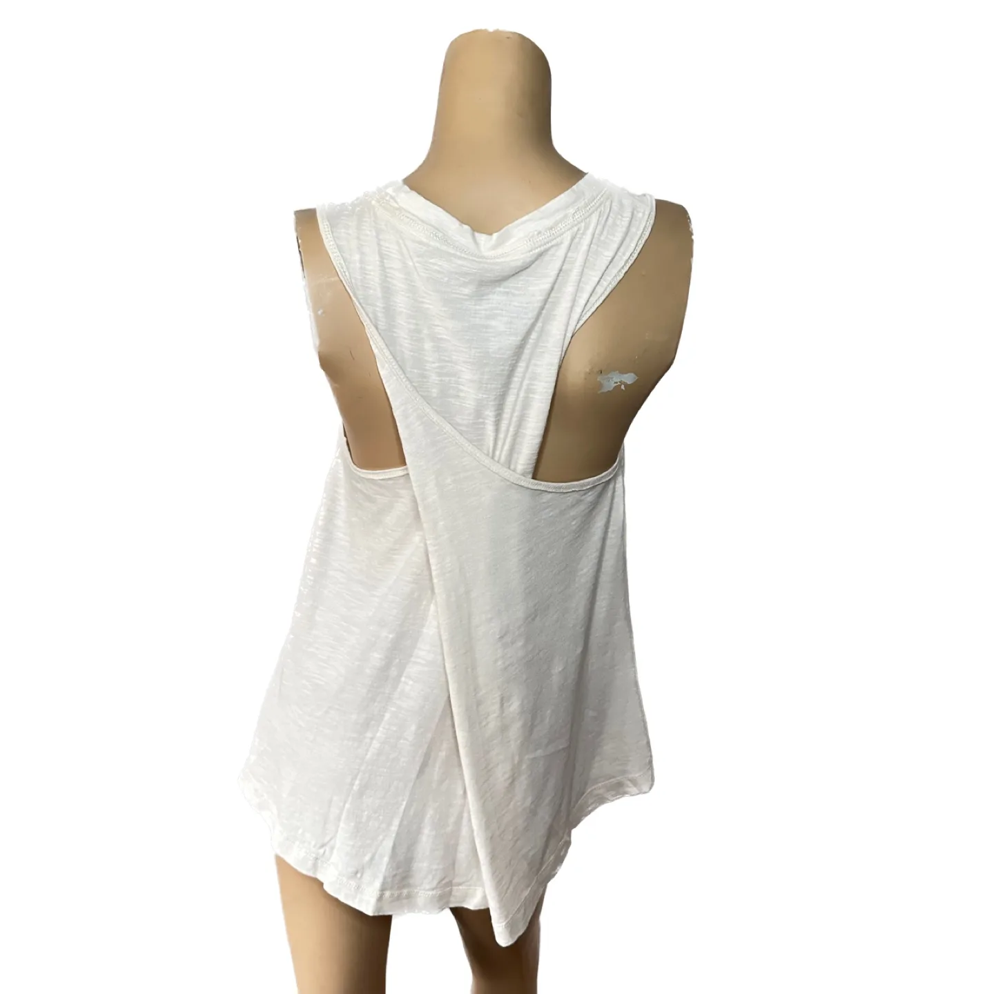 Anthropologie Pilcro Small Off-White Sleeveless Twist Back Top image indicator(2)