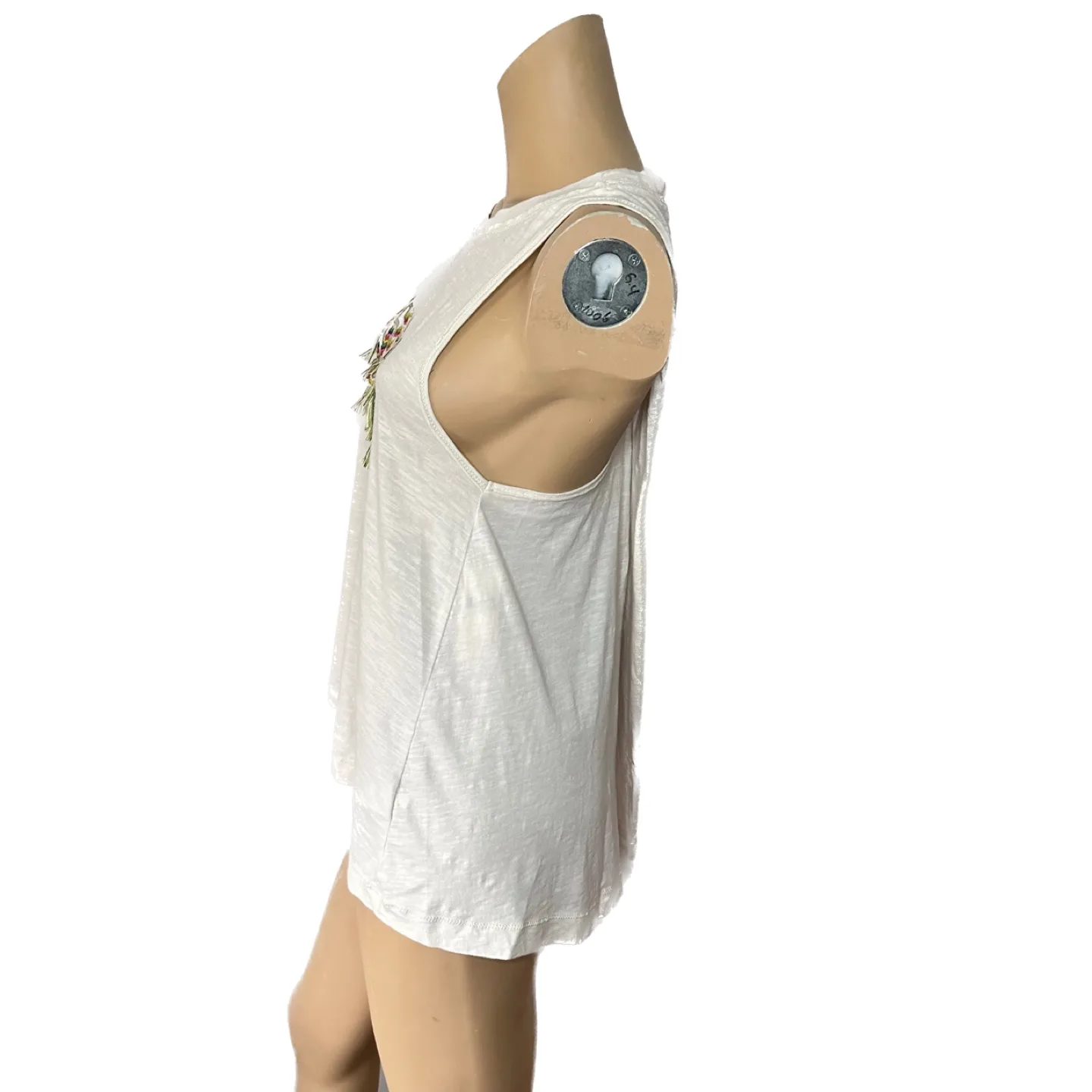 Anthropologie Pilcro Small Off-White Sleeveless Twist Back Top image indicator(3)