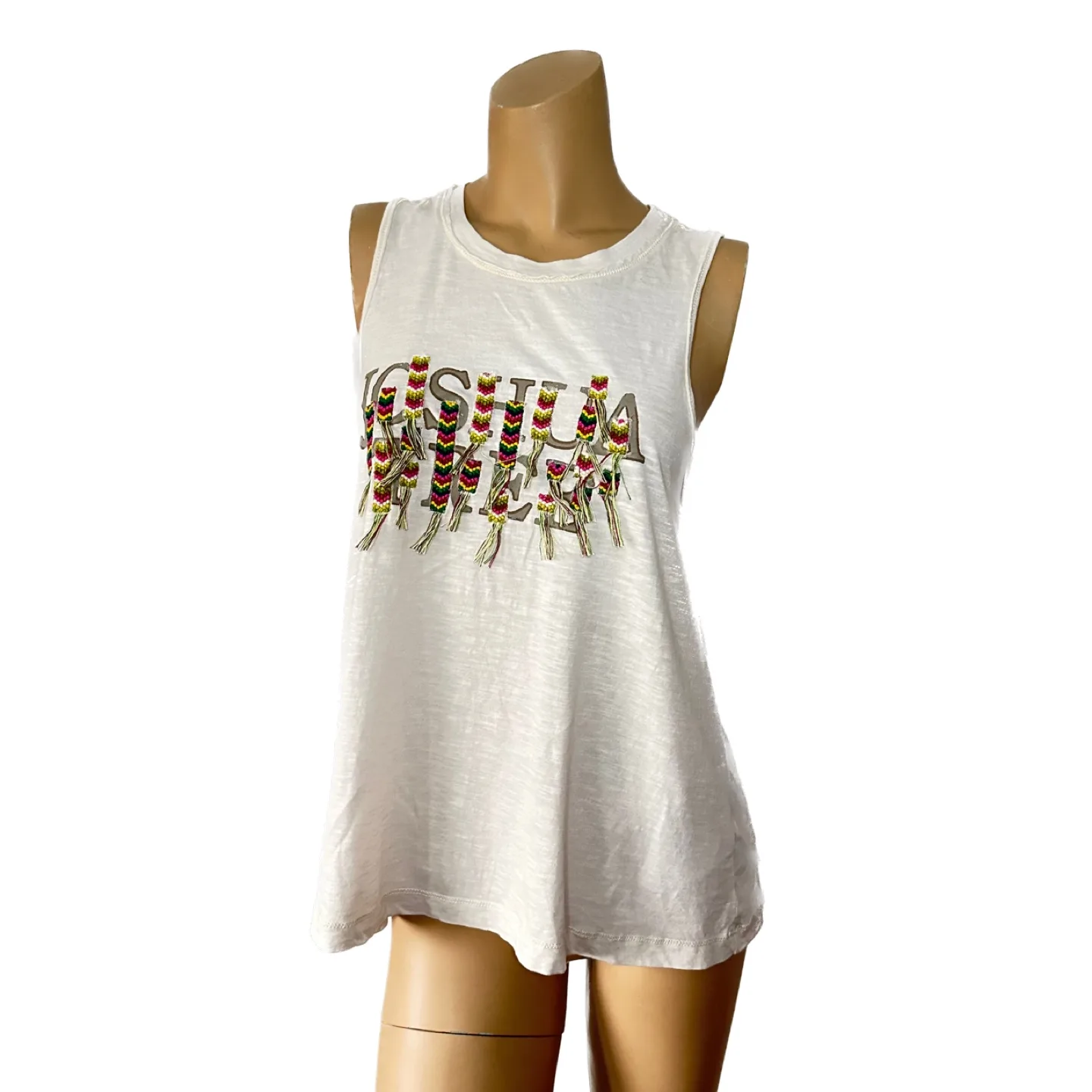 Anthropologie Pilcro Small Off-White Sleeveless Twist Back Top thumbnail