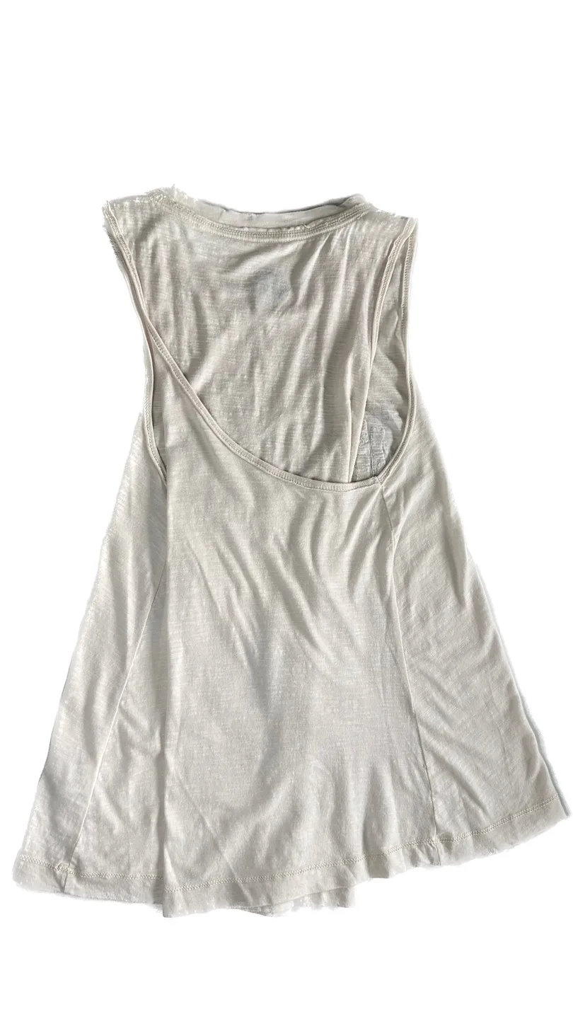 Anthropologie Pilcro Small Off-White Sleeveless Twist Back Top image indicator(8)