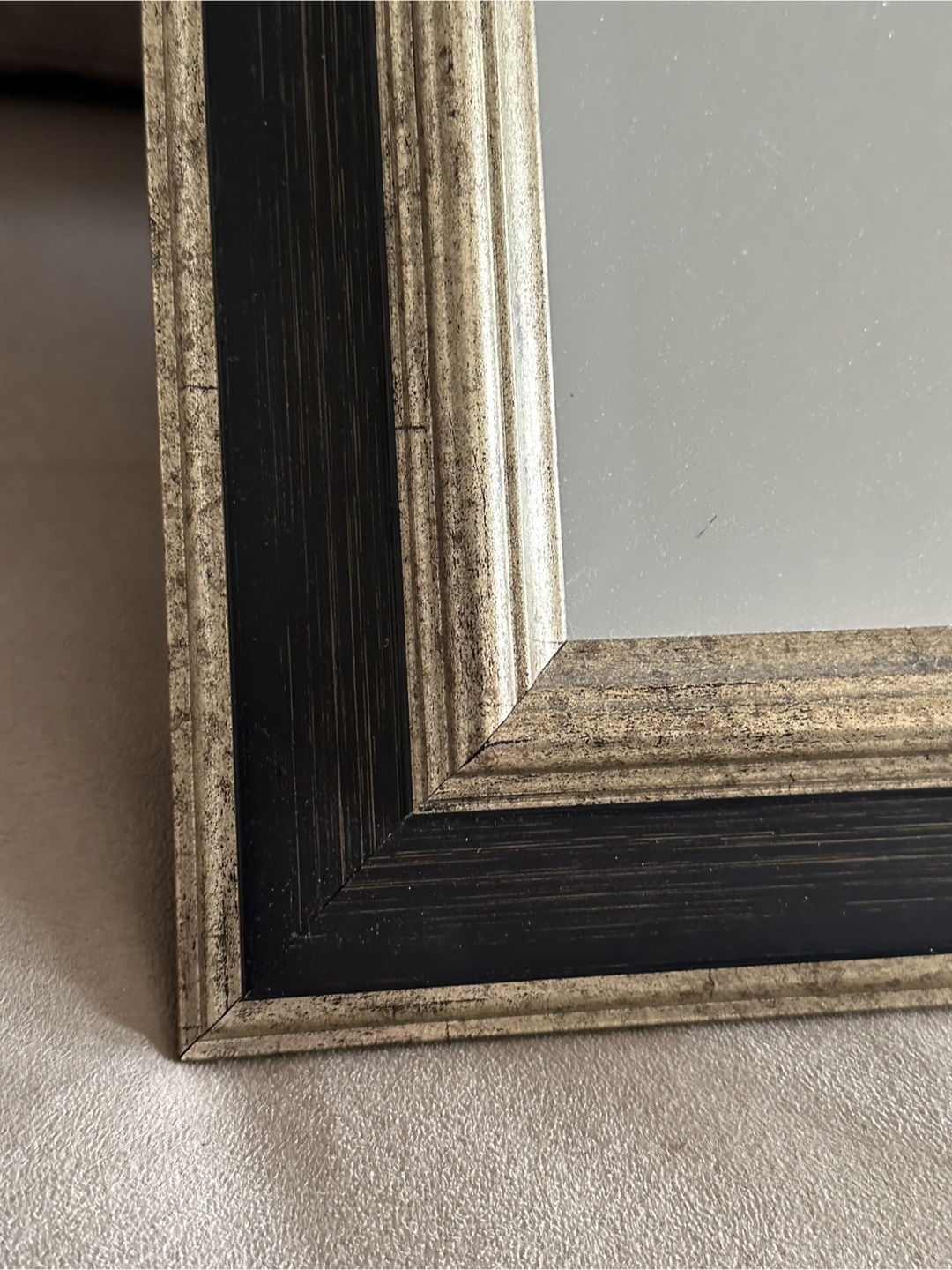 Large Rectangle Wall Mirror with Black and Bronze Frame - photo 2