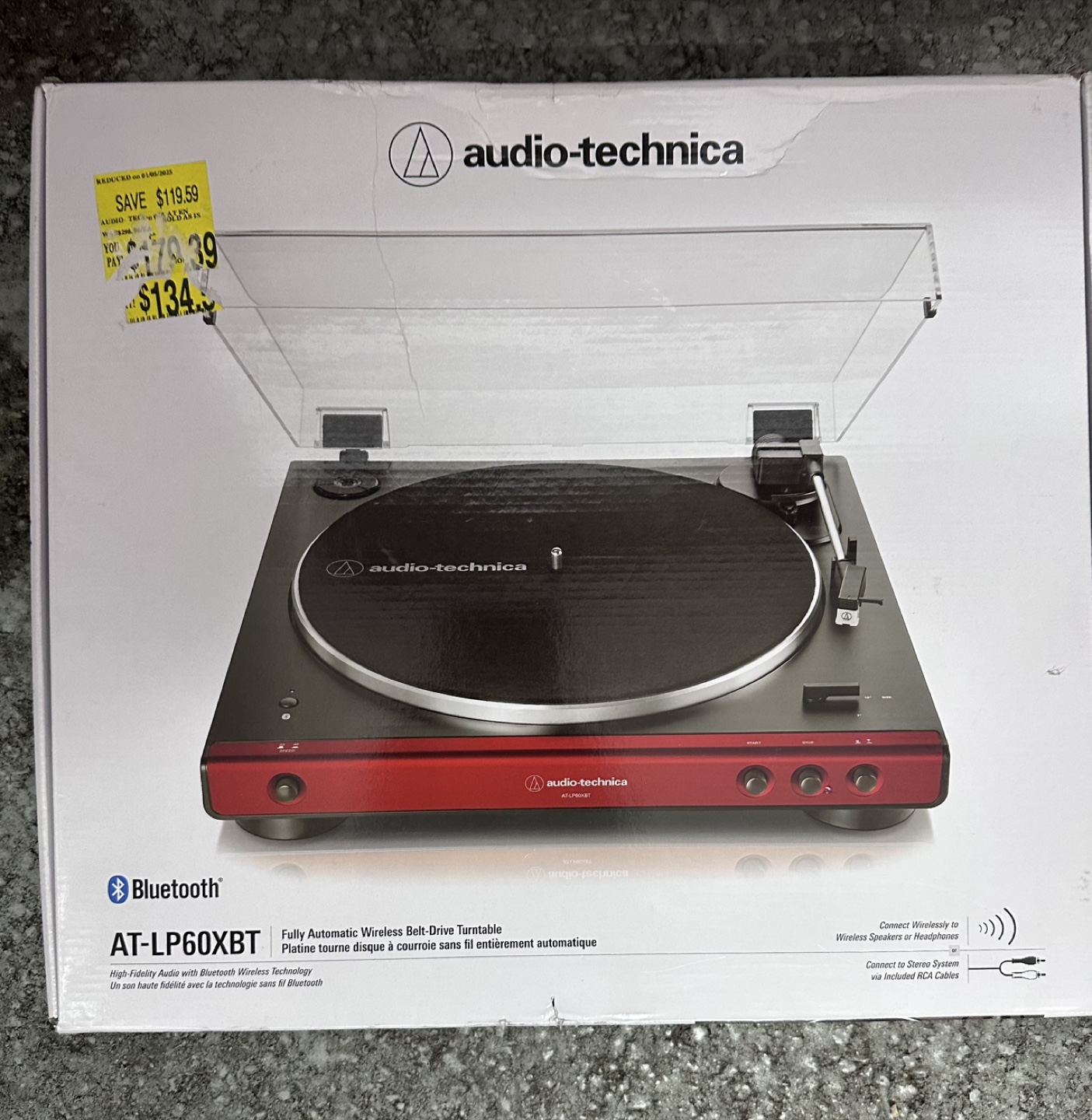 Audio-Technica Fully Automatic Wireless Belt-Drive- Red