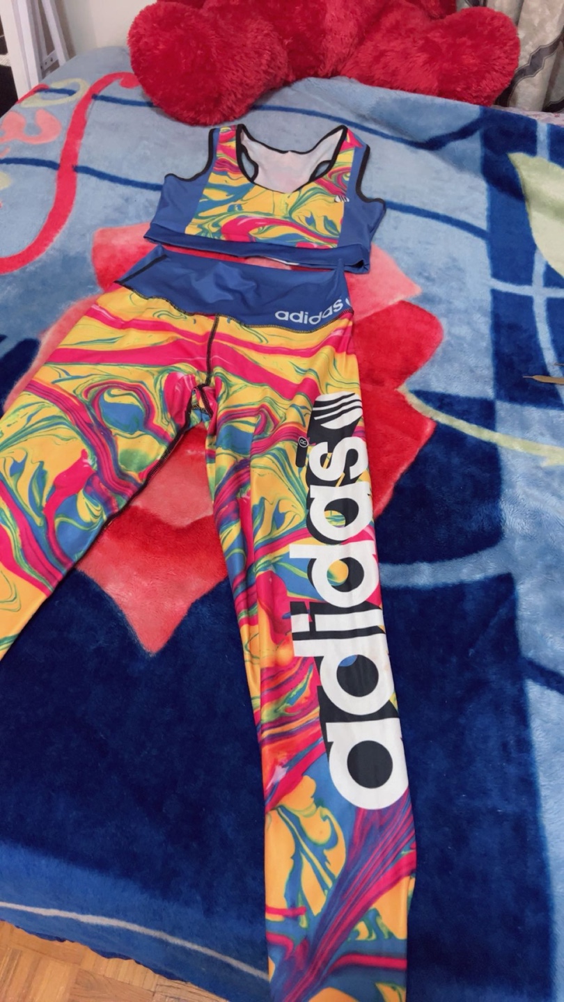 Adidas Women's Yoga Set -  Multicoloured Marble Print - photo 2