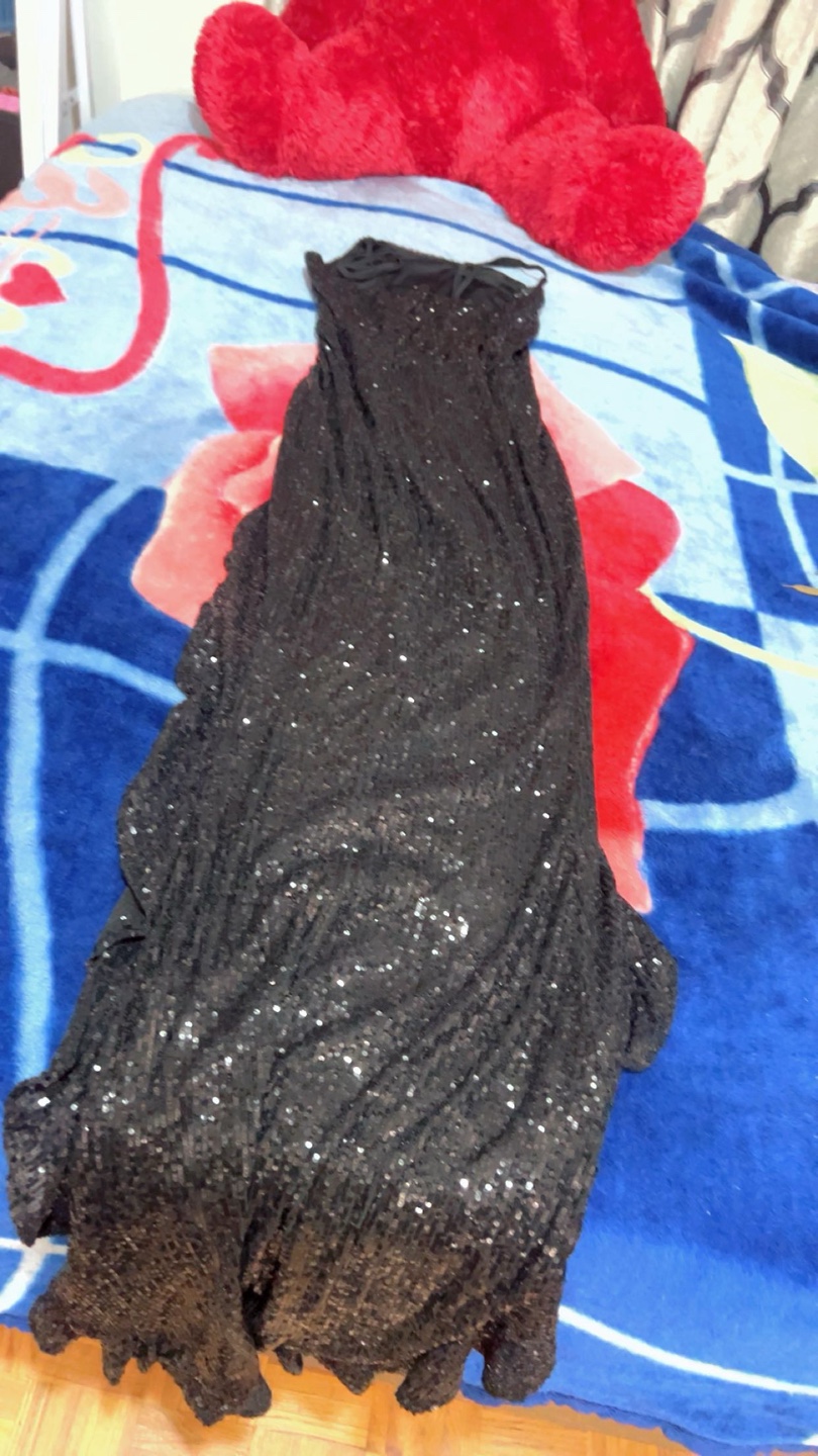 Sequin Black High-Low Gown - Size Medium - photo 2
