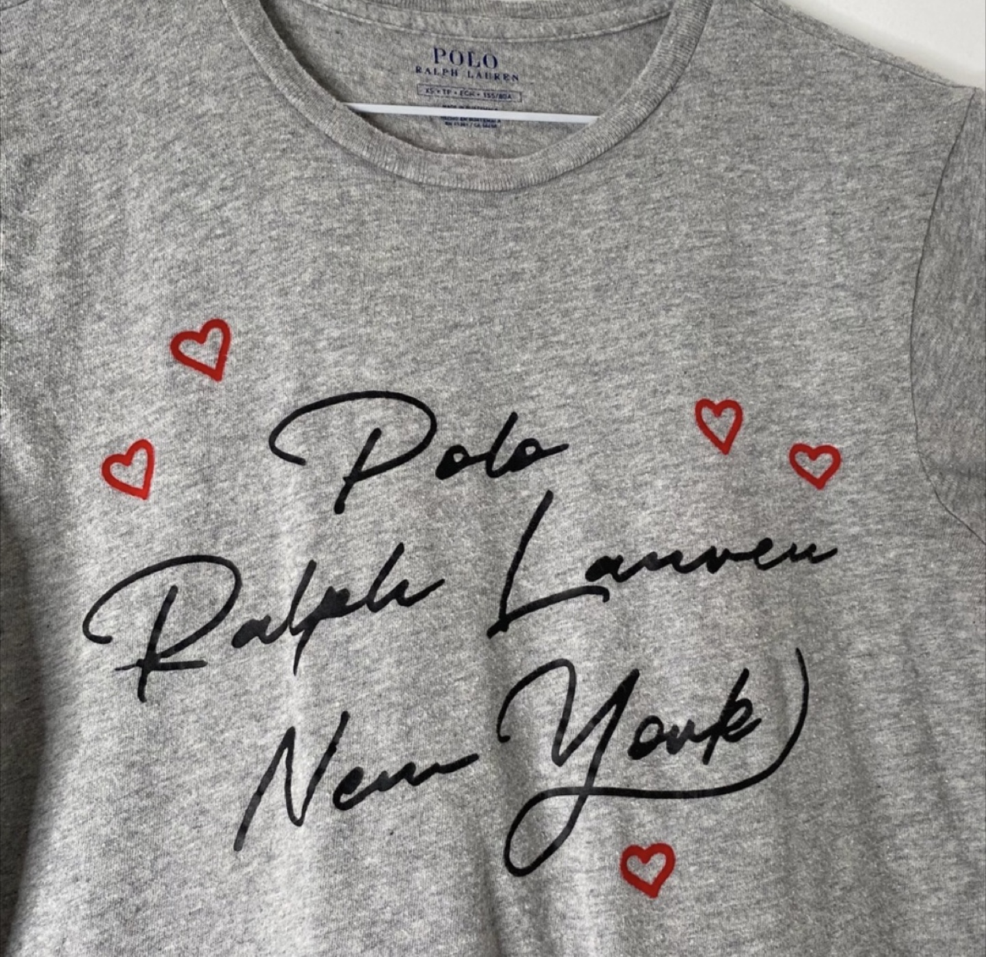 Polo by Ralph Lauren Grey Hearts Logo Tee