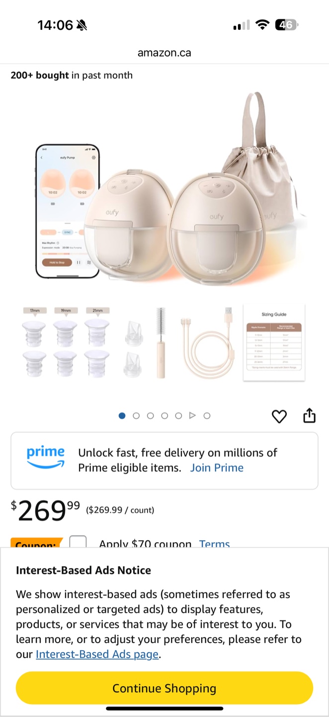 eufy Wearable Breast Pump S1 - Brand New - photo 3