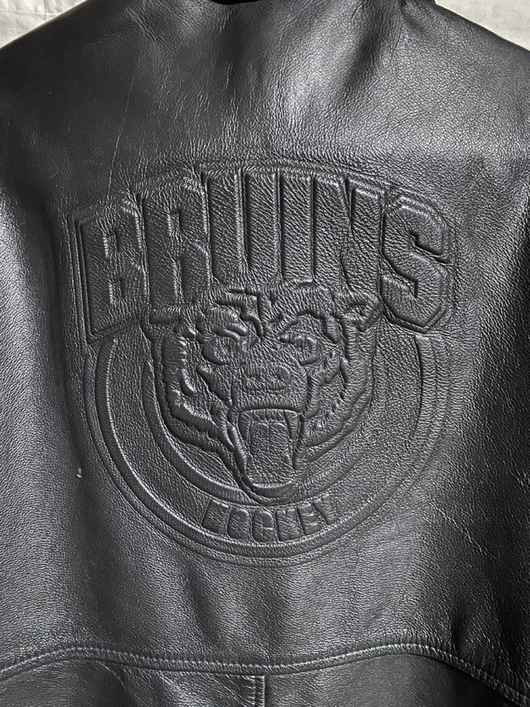 Men’s Leather Boston Bruins embossed jacket image indicator(2)