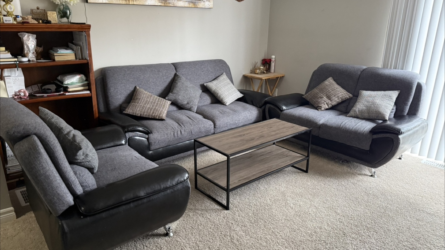 Living Room Set: Sofa, Two Loveseats, and Coffee Table