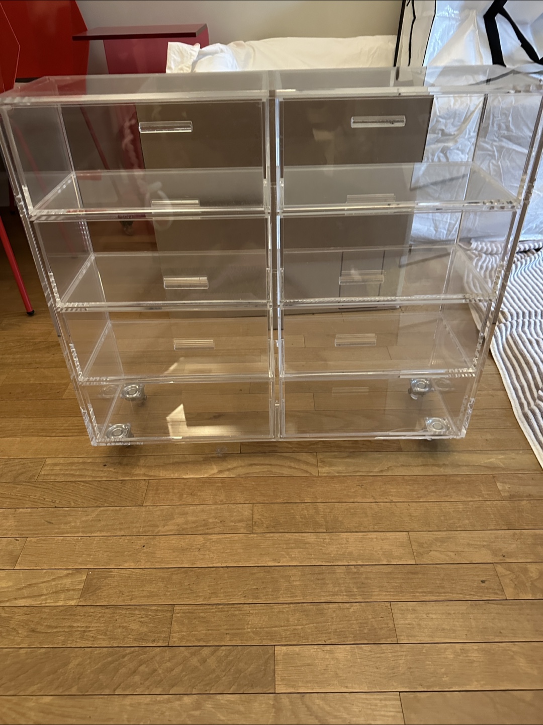 Clear Acrylic Rolling 8-Drawer storage cabinet - photo 2
