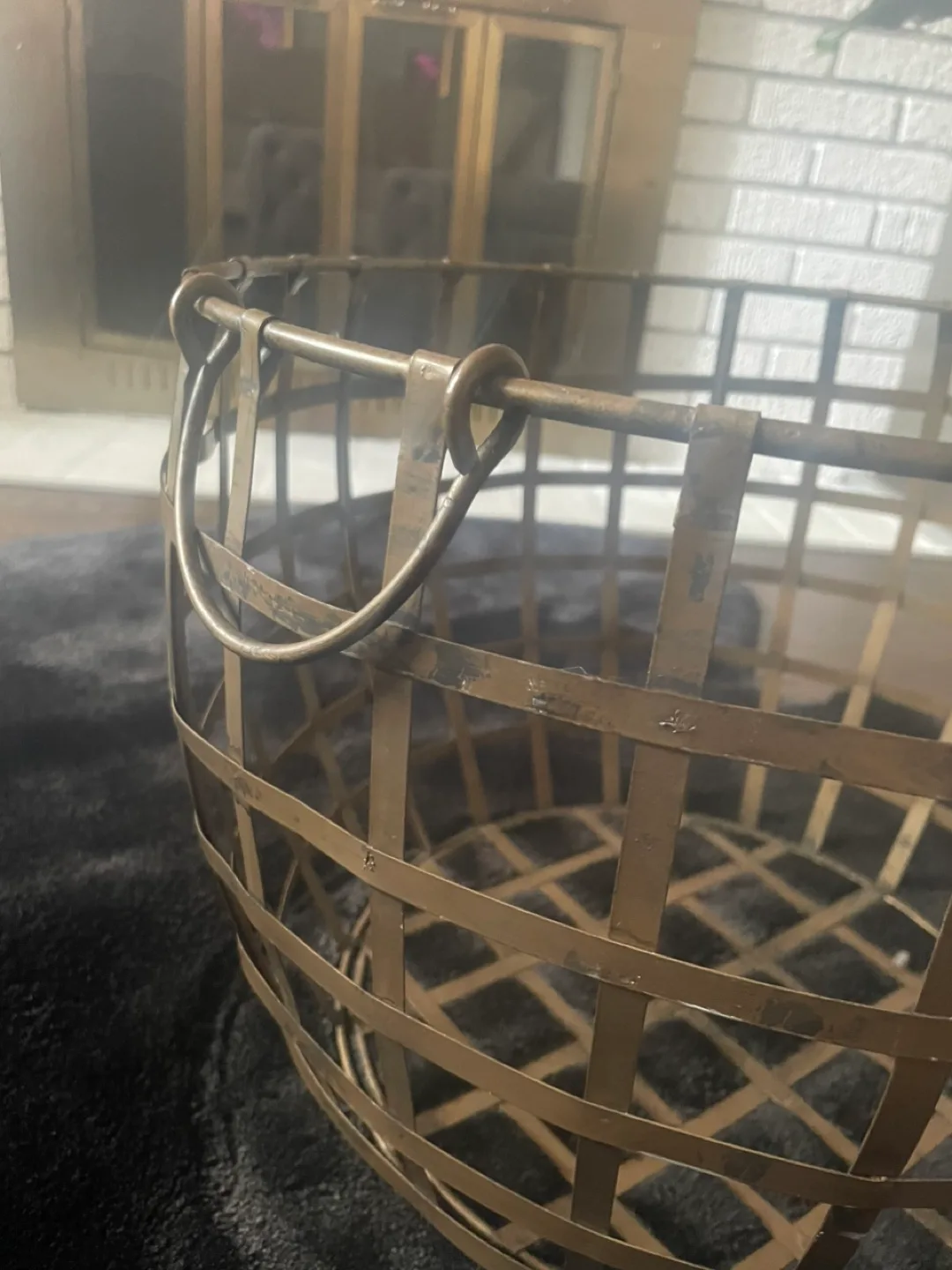 Large Metal Gold Basket image indicator(3)