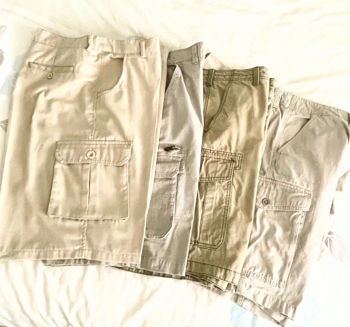 Men's Beige Cargo Shorts
