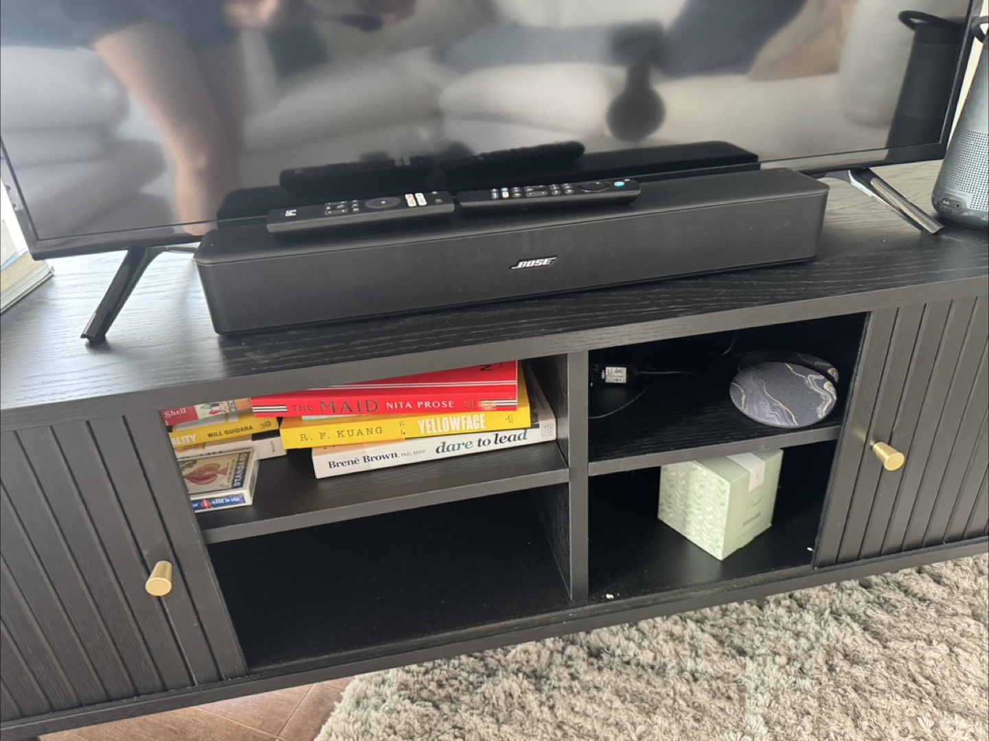 Mid-Century Modern Black TV Stand - photo 5