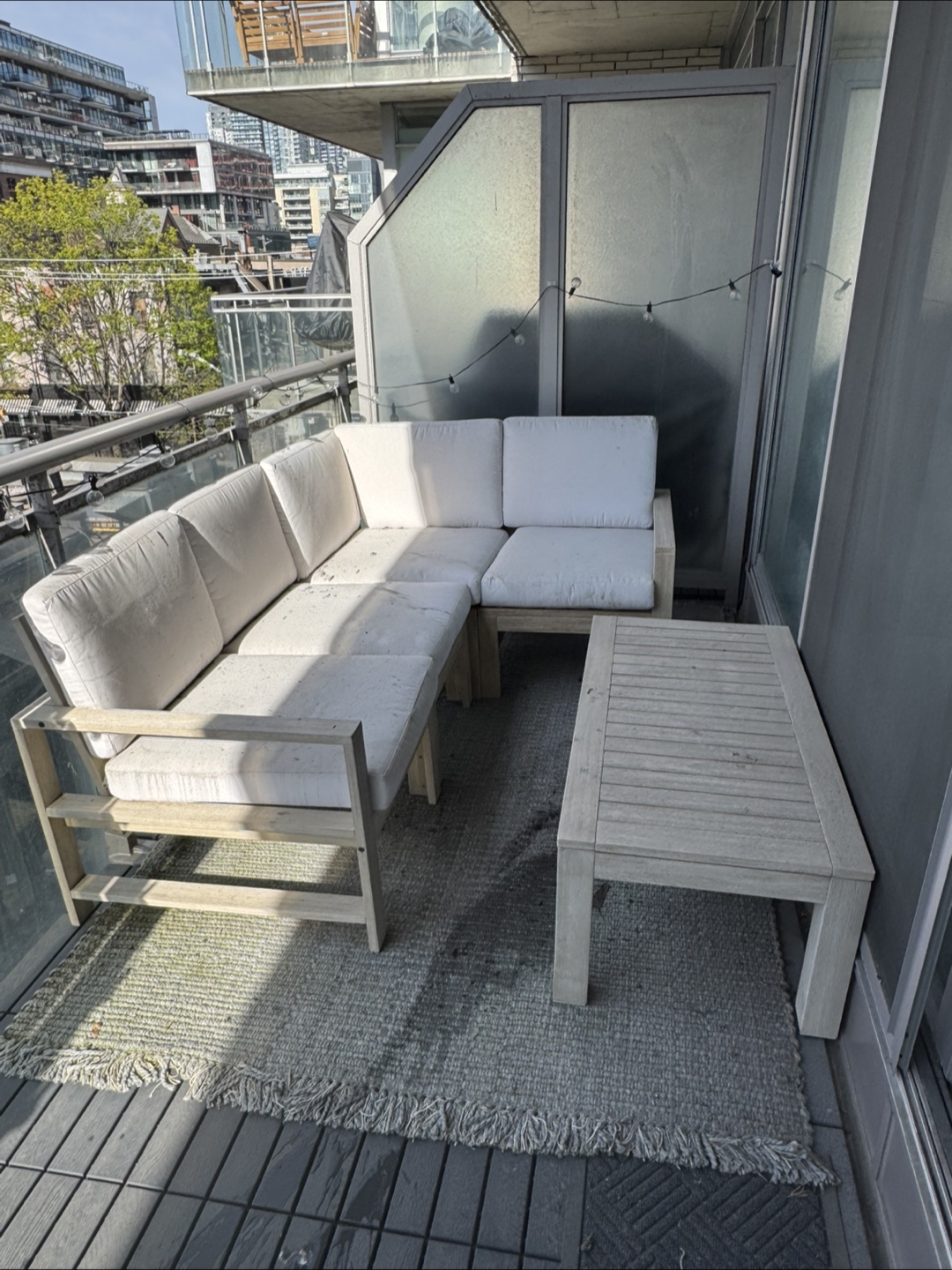 Outdoor Patio Sectional Sofa Set with Coffee Table - photo 4