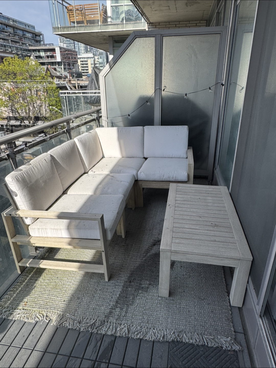 Outdoor Patio Sectional Sofa Set with Coffee Table - photo 5