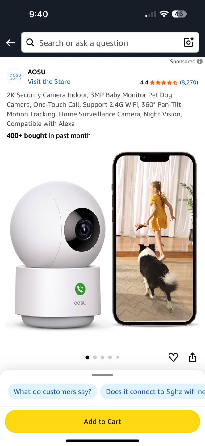 3 Aosru 2K Security Camera - Indoor Smart Baby Monitor - photo 2
