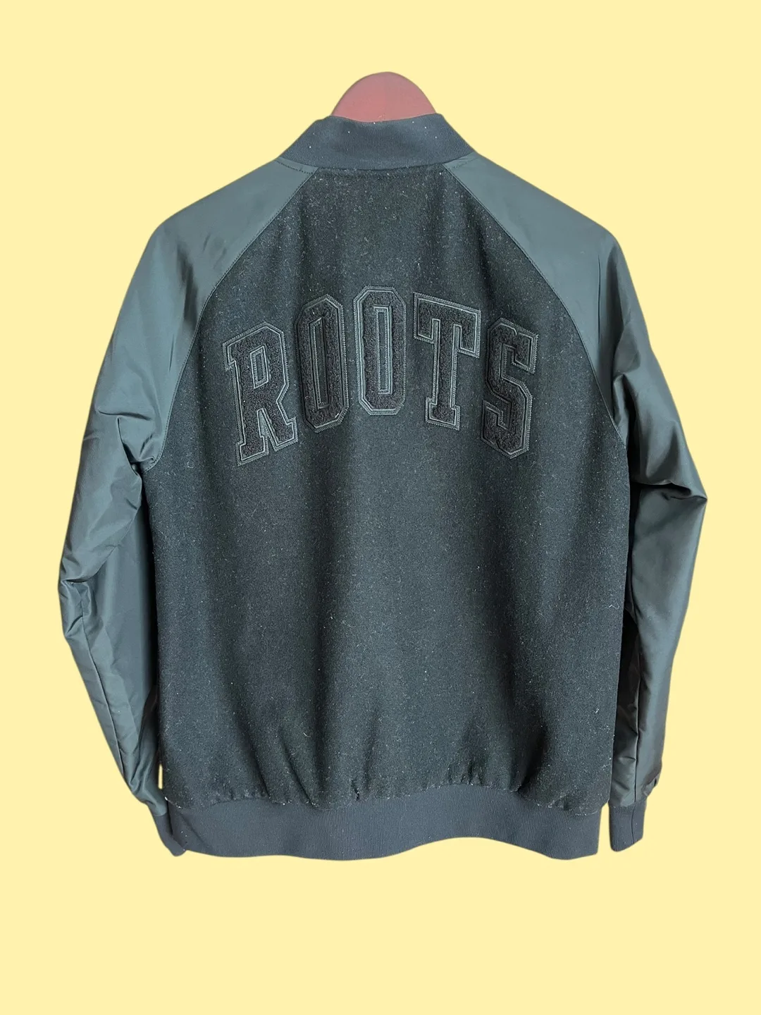 Roots Black Varsity Jacket - Size Large Women’s image indicator(3)