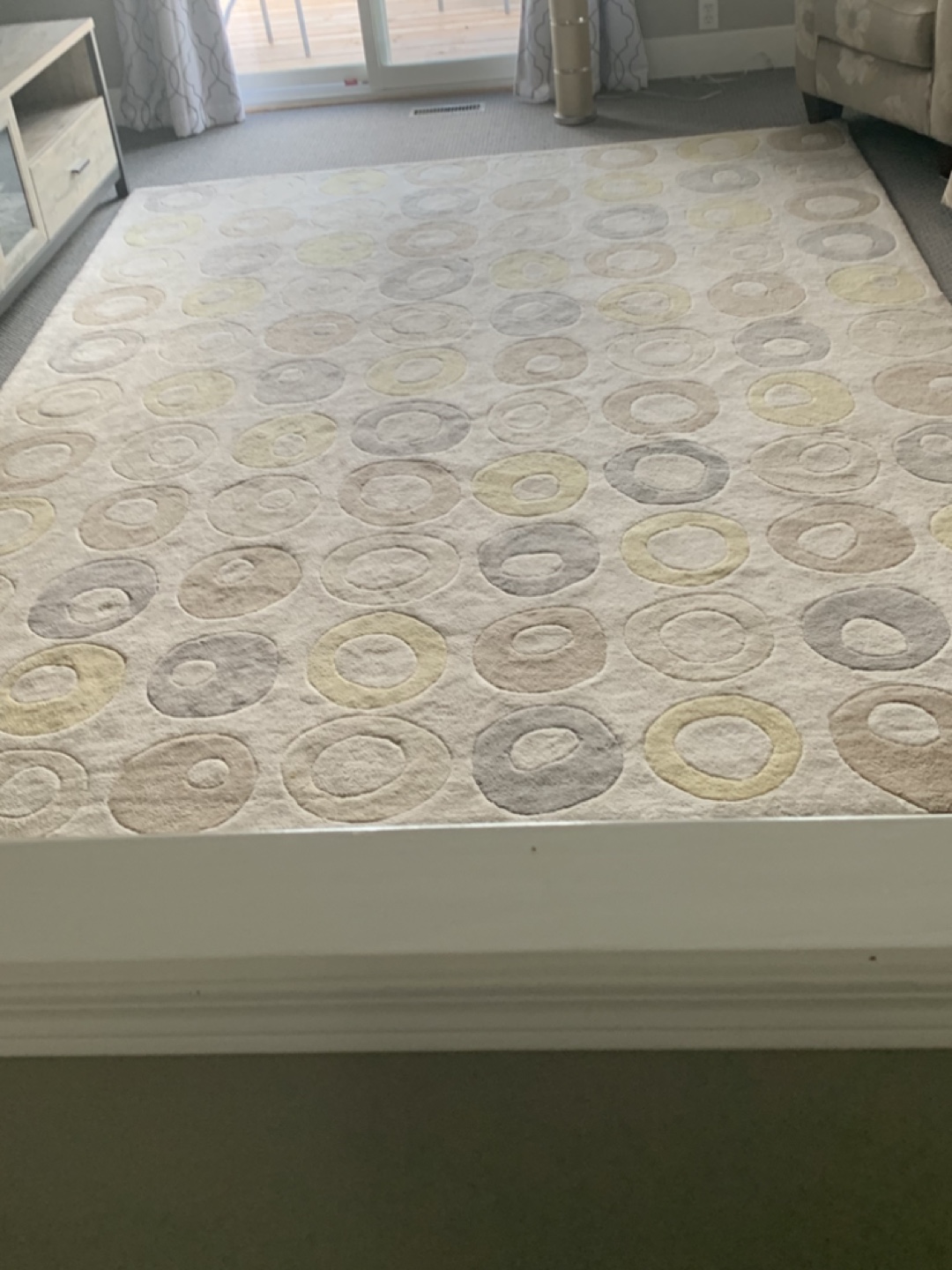 Large Abstract Circle Pattern Area Rug - photo 3