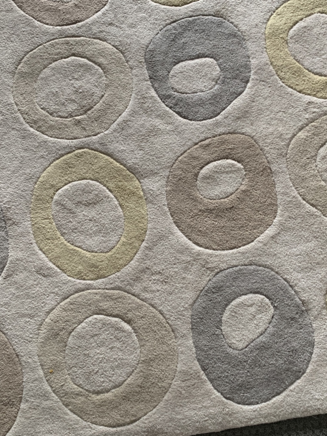Large Abstract Circle Pattern Area Rug - photo 5