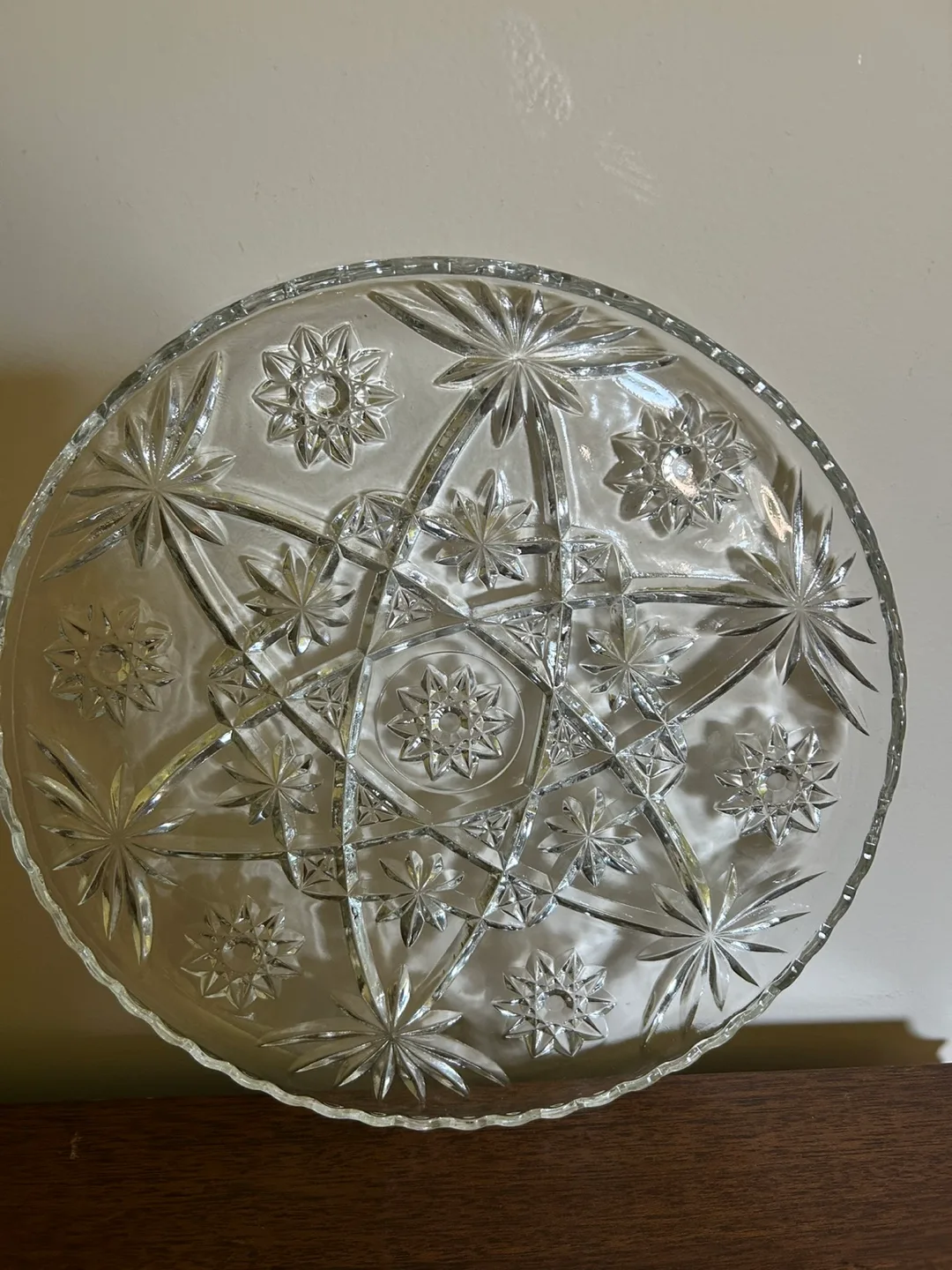 Vintage Starburst Glass Serving Plate image indicator(2)