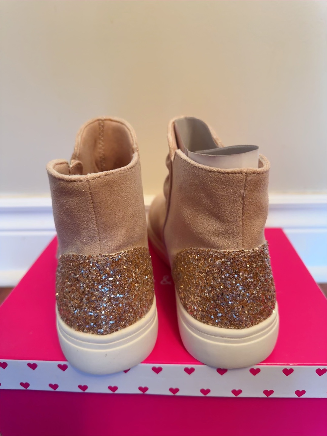 Girls' Olive & Eddie Glitter High-Top Sneakers youth 5 - photo 3