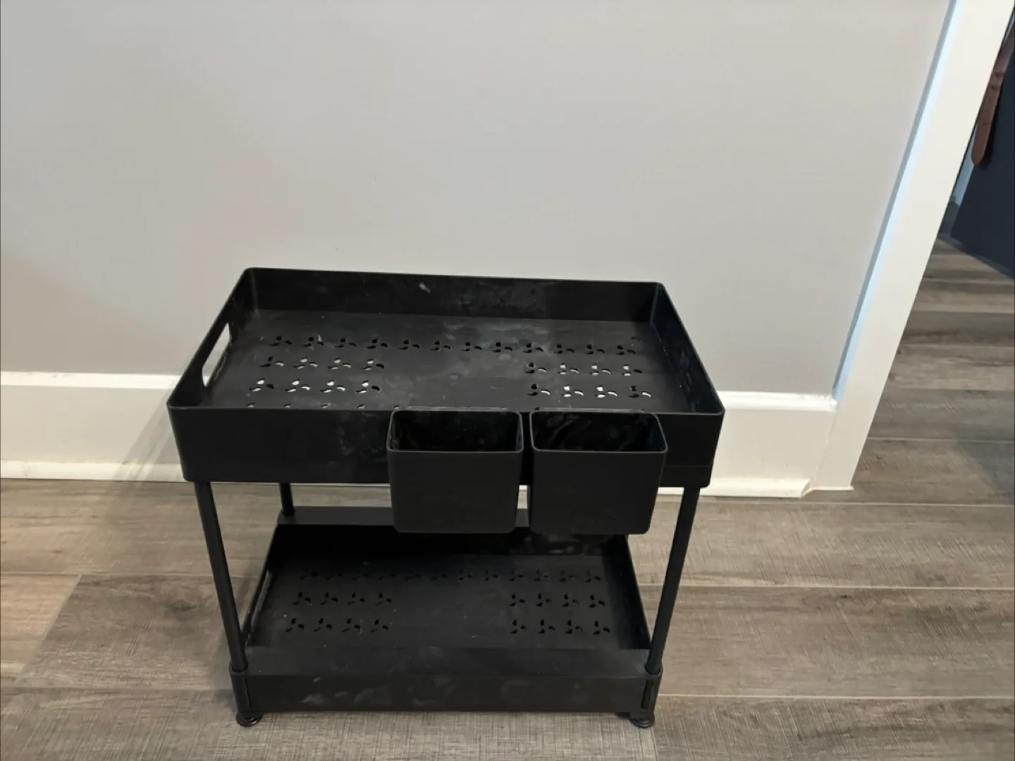 Two-Tier Black Plastic Organizer thumbnail