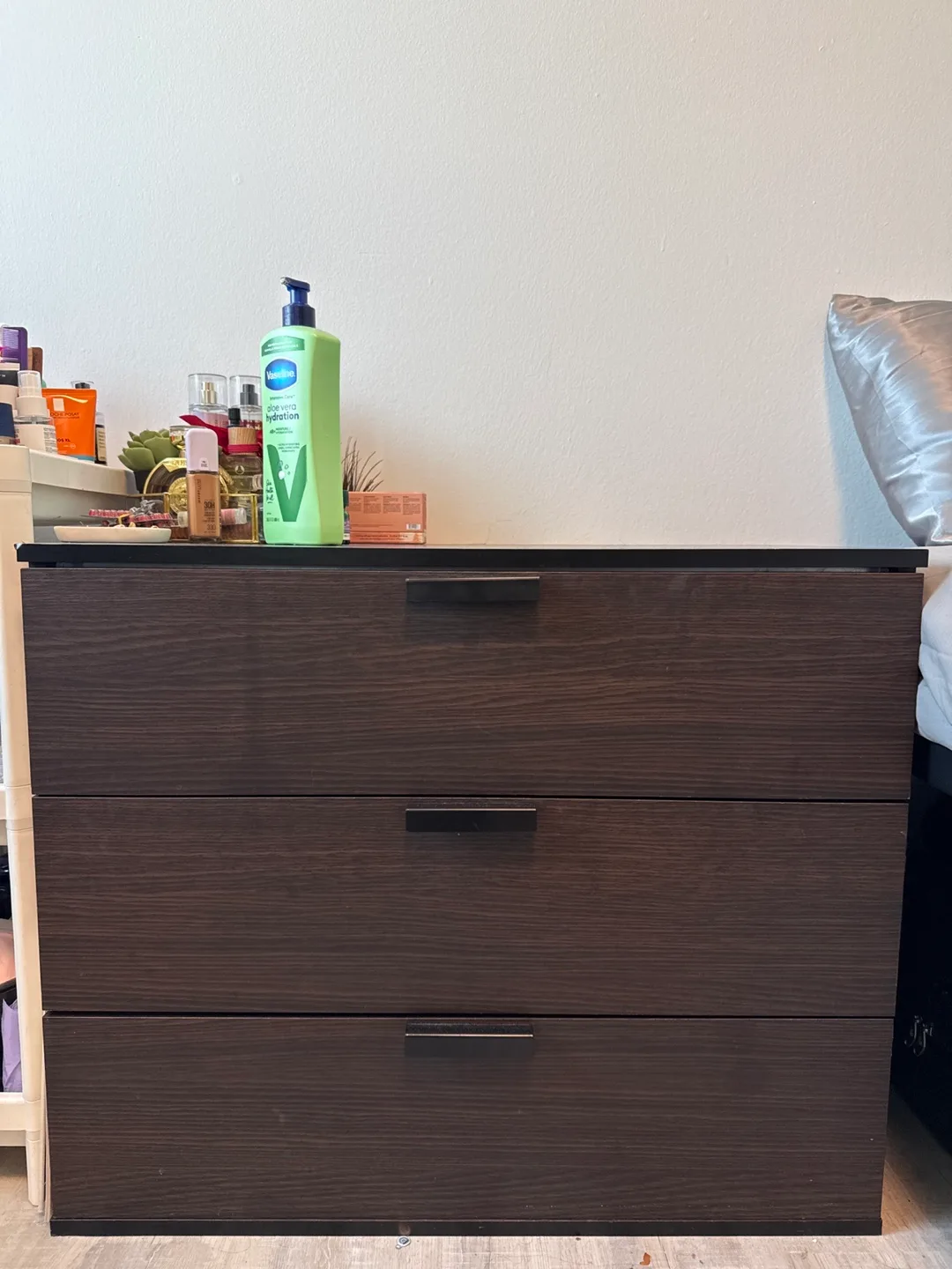 Three-Drawer Wooden dresser for Storage thumbnail